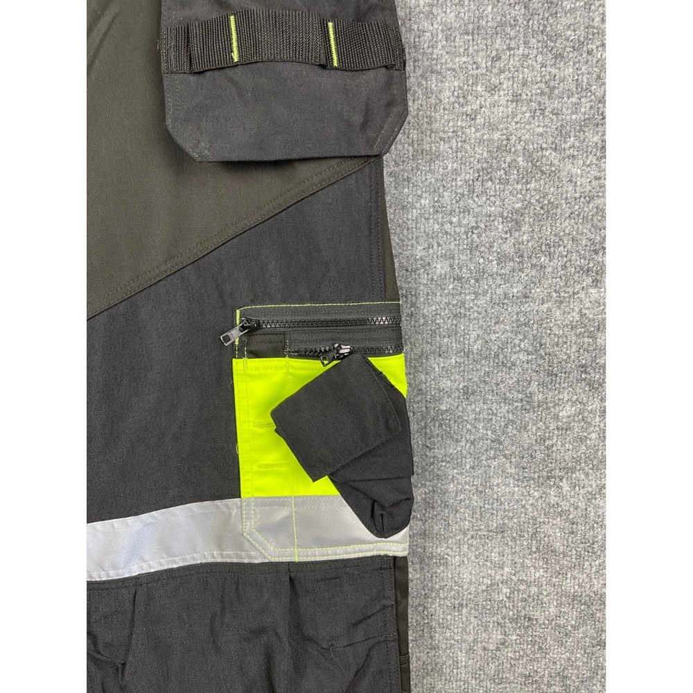 Blaklader Work Pants Mens 40x30 Black Yellow New Hi-Vis 1608 Holster Pocket - Picture 9 of 15
